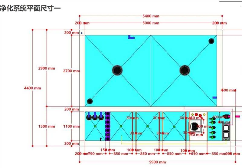 苏州太仓 · 30吨锦鲤池设计记录 · 设计图纸 · 企业提供资料